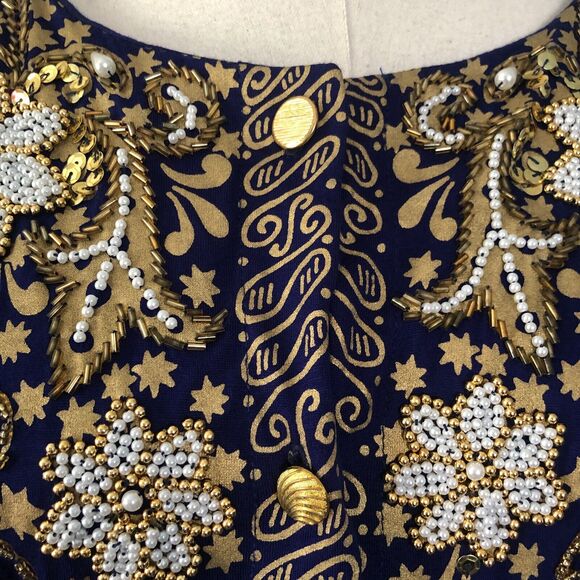 Bali Chic Vintage Skirt Set Large Beaded Sequined Boho Large - Picture 6 of 14